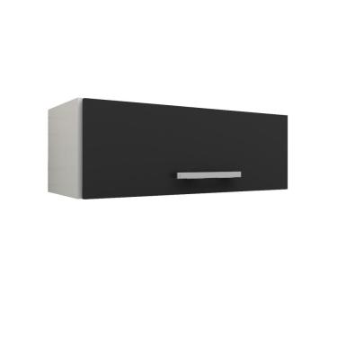 Imagem de Armário Aéreo Geladeira Veneza 70Cm 1 Porta Branco Preto