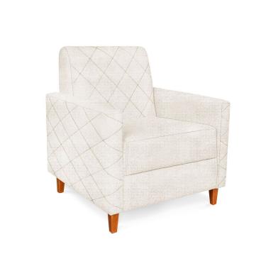 Imagem de Poltrona Liana Linho Pés De Madeira - Pallazio Cor Bege