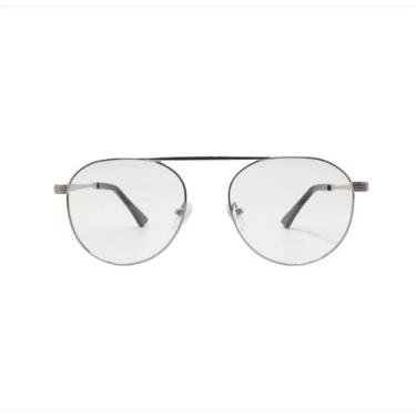 Imagem de Armação para Óculos de Grau Masculina Original Prata