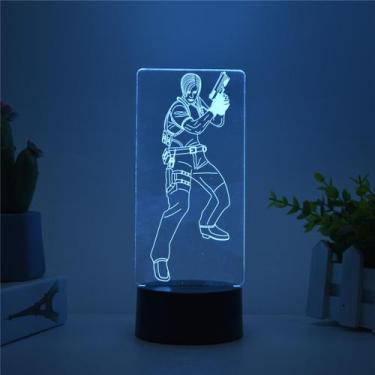 Imagem de Luz noturna LED 3D Resident Evil Leon Scott Kennedy - Yiweisai