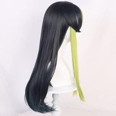 Imagem de Peruca de cosplay Genshins Impacts Tighnaris Synthetic Hair 75cm - yiw