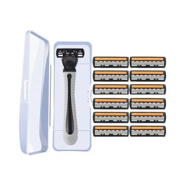 Imagem de Lâminas De Barbear Reutilizáveis De Três Camadas Para Homens Com Lâmin