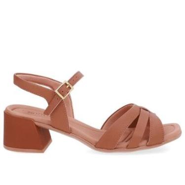 Imagem de SANDALIA USAFLEX SALTO BLOCO EM COURO REF UD25003 FEMININO-Feminino