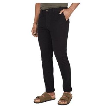 Imagem de Calça Sarja Masculina Lado Avesso Rodrigo Reta Preta - LH17110-Masculino