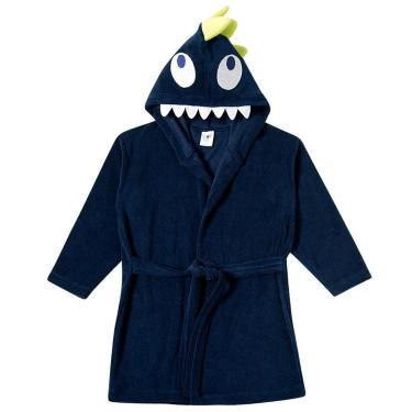 Imagem de Roupão Praia Infantil Atoalhado Jacaré Marinho Tip Top-Masculino