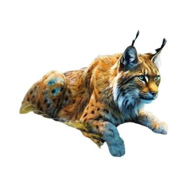 Imagem de Pintura Em Tela Sem Moldura Com Tema De Animal Lince Para Decoração De