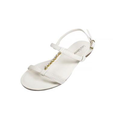 Imagem de Sandália Rasteira Luiza Sobreira Strass Off White Mod. 2045, 36