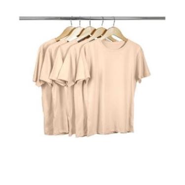 Imagem de Kit 5 Camisetas Juvenil Básica Lisa 100% Algodão Premium-Unissex