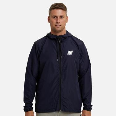 Imagem de Jaqueta Corta Vento Impermeável Masculina Azul Marinho WSS Run Minimalist-Masculino