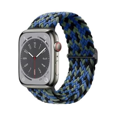 Imagem de Pulseira De Nylon Trançado Elástico Solo Loop Para Apple Watch Ultra 4