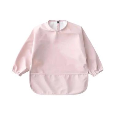 Imagem de Babadores Impermeáveis Para Bebês Meninos E Meninas Com Mangas Longas,