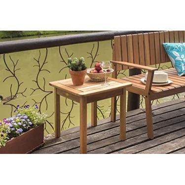 Imagem de Mesa de Canto Lateral para Sala para Área Externa Recanto Meu Móvel de Madeira - Jatobá
