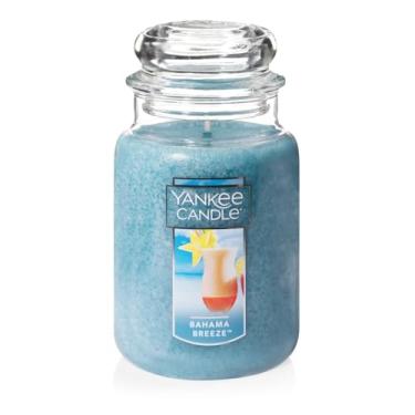 Imagem de Yankee Candle Vela Bahama Breeze perfumada, clássica de 623 g, pote grande, pavio único, mais de 110 horas de tempo de queima, perfeita para ambientes com tema de praia tropical