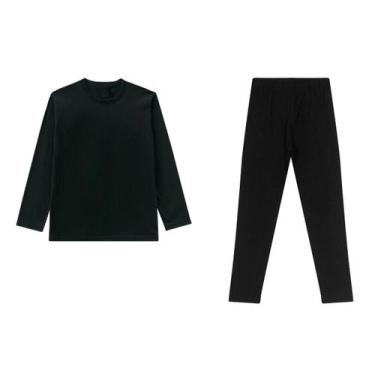 Imagem de Conjunto Calça e Blusa Térmica Infantil - Flaug, Preto, 12 ANOS