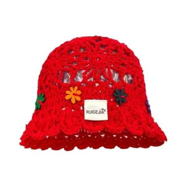 Imagem de Chapéu De Verão Feminino Coreano Feito À Mão Com Decoração De Flores, 