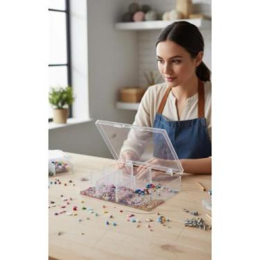 Imagem de 10 Caixas Acrílicas c/ 6 Divisórias: Gin, Brigadeiro, Joias - Congratu