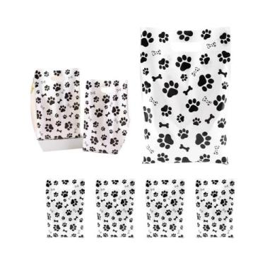 Imagem de Sacolas De Presente Rosa Morango Margarida Pata De Cachorro 10 20 50pç