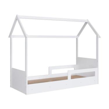 Imagem de Cama Infantil Com Colchão Montessoriana Branca Completa - Completa Móv