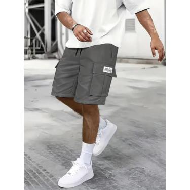 Imagem de Bermudas Masculinas De Verão Confortáveis Com Cintura Elástica E Múlti