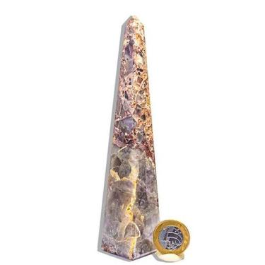 Imagem de Obelisco Quartzo Jiboia Natural 18 a 20 cm 400 a 600 g - Tipo B - Cris