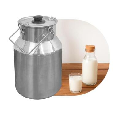 Imagem de Depósito 3 Litros de Alumínio para Leite Óleo Gordura com Trava Reforç