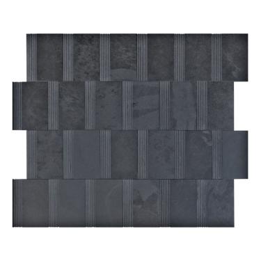 Imagem de Revestimento Pedra Natural Pottenza Linee 20x15cm Aronne Grafite