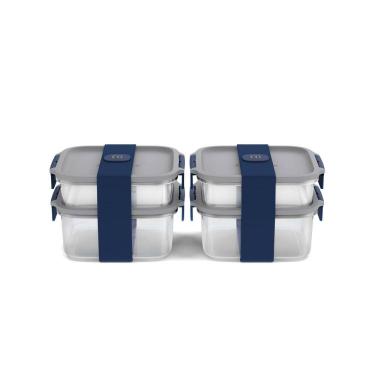 Imagem de Kit Marmiteira Lunch Box Electrolux Plástico Azul Resistente a Temperatura 2 Unidades