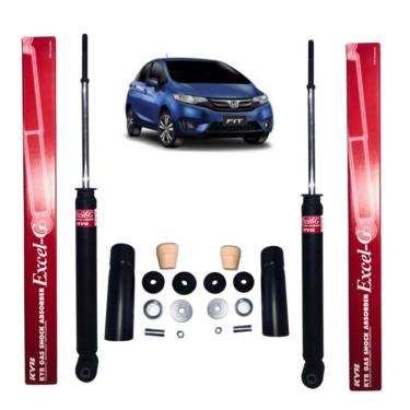 Imagem de 02 Amortecedor Kayaba Honda Fit 2003 A 2008 + Kit Batente Traseiro