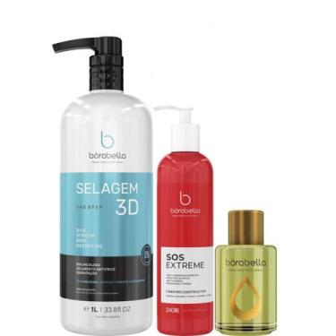 Imagem de Borabella Selagem 3D 1L + SOS Antiemborrachamento + Óleo 7ml