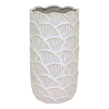Imagem de VASO DECORATIVO ENFEITE PLANTA CERÂMICA 26x14x14cm BEGE