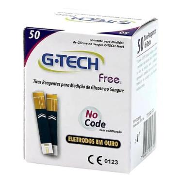 Imagem de Tiras Reagentes GTech Free 1  com 50 Unidades - G- TECH