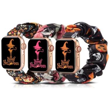 Imagem de Relógio Band TOYOUTHS Halloween Scrunchies Cloth para Apple Watch