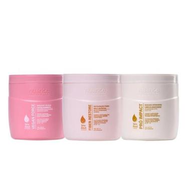 Imagem de Cronograma Capilar Nuance 3 Máscaras De 1kg Time Reset Prof