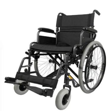 Imagem de Cadeira de Rodas Manual Dobrável em Aço com Encosto Rebatível modelo D