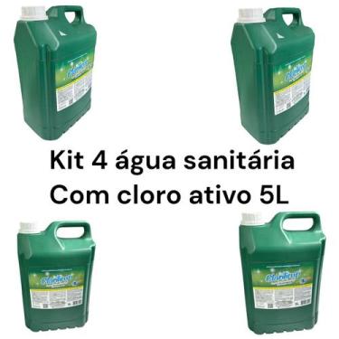 Imagem de Kit 4 água sanitária qboa 5l com cloro ativo alvejante - CLARIMP
