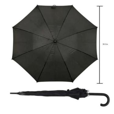 Imagem de Guarda Chuva Sombrinha Automatico Cabo Gancho 8 Vareta Ø95cm - Shopdap