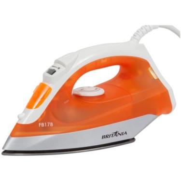 Imagem de Ferro de Passar a Vapor e a Seco Britânia FB178 - Branco e Laranja