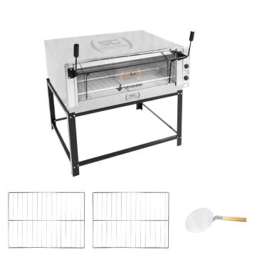 Imagem de Forno Elétrico Industrial Refratária Roma Inox Feri110 220v + 2 Grades Extra + Pá Pizza...