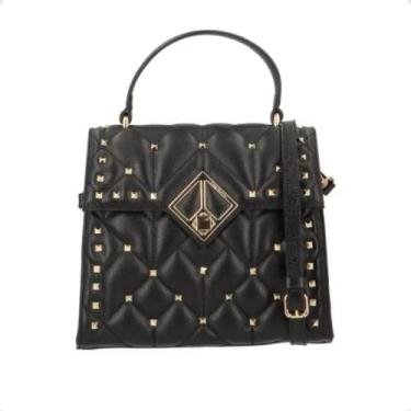 Imagem de Bolsa Feminina Transversal Luiza Barcelos Preta, Viena preto, UN