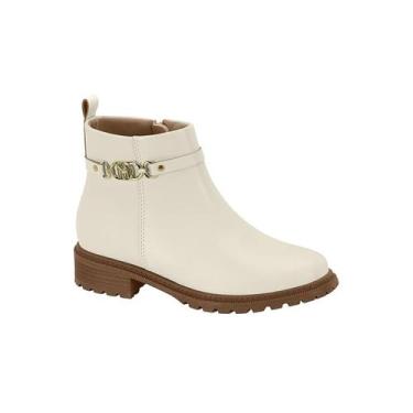 Imagem de Coturno Feminino Conforto Off Modare 019700, Branco, 35