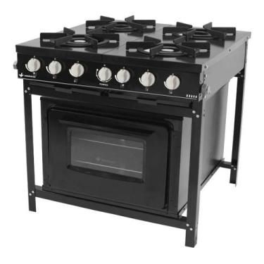 Imagem de Fogão Linha Bravo 4 Bocas BR4BFPR À Gás Com Forno Venâncio - Venancio