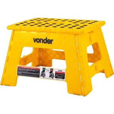 Imagem de Banqueta Plástica Dobrável Com Alça 22cm Multiuso Vonder