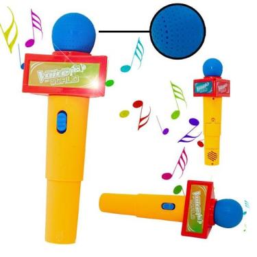 Imagem de Microfone Infantil Sai Voz Toca Musica Brinquedo Musical - Well Kids