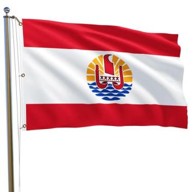 Imagem de Bandeira da Polinésia Francesa MTTUOU 180x300cm Poliéster Interior e E
