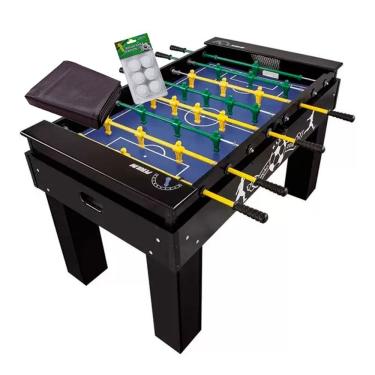 Imagem de MESA PEBOLIM TOTÓ COR PRETA 1080 KLOPF + 6 Bolinhas + Capa