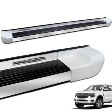 Imagem de Estribo Lateral Ranger CD 2013 a 2020 Branco Artico Personalizado - Gt