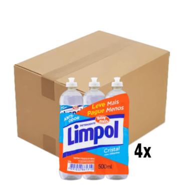 Imagem de Detergente LIMPOL Cristal com 6 Unidades 500ml cada Leve Mais Pague Menos - Caixa com 4...