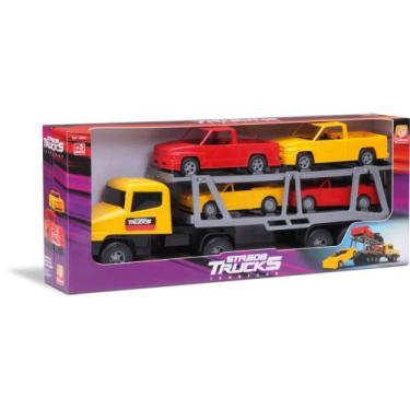 Imagem de Caminhao transcar c/4 veiculos - SILMAR BRINQUEDOS