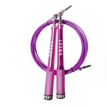 Imagem de Corda de Pular Speed Rope Onset Fitness 3.0 - Barely Rose/Purple Cor:R