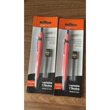 Imagem de Kit Lapiseira Técnica OEM Jocar Office Hexagonal 0.7mm com Tubo 12 Grafites para Desenho Rosa